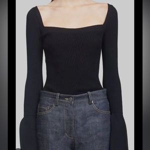 3.1 Phillip Lim square neck black sweater